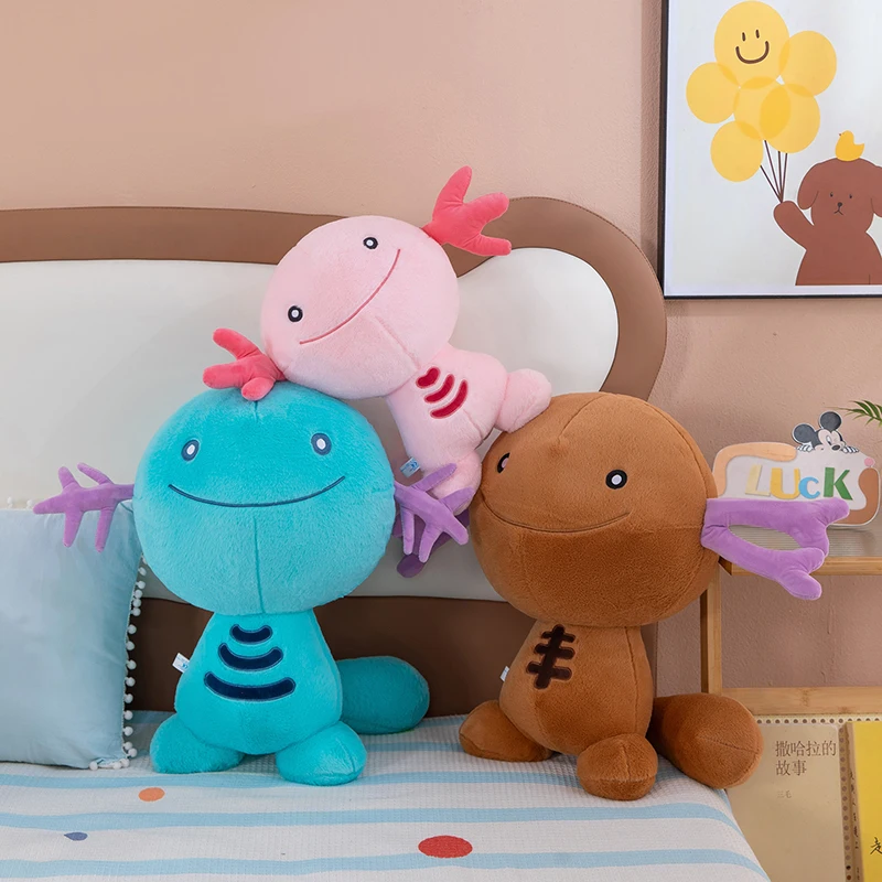 新しいポケモン60cmウーパーぬいぐるみ、柔らかいぬいぐるみ人形、かわいいアホロートルフィギュア、子供やファンへのプレゼントに最適、家の装飾用枕