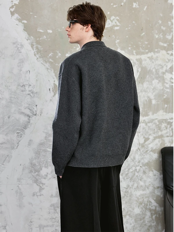 

Свитер с воротником Laoqianfeng Jaet ex Casual Sle, однотонный трикотаж, американский топ для всех пар