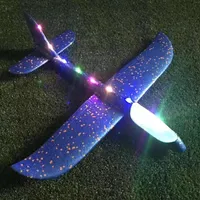 48cm Large EVA Foam Aircraft Toy Hand Throw Flight Glider Aircraft Airplane DIY Model Toy Throwing Roundabout Airplane Kid Gifts