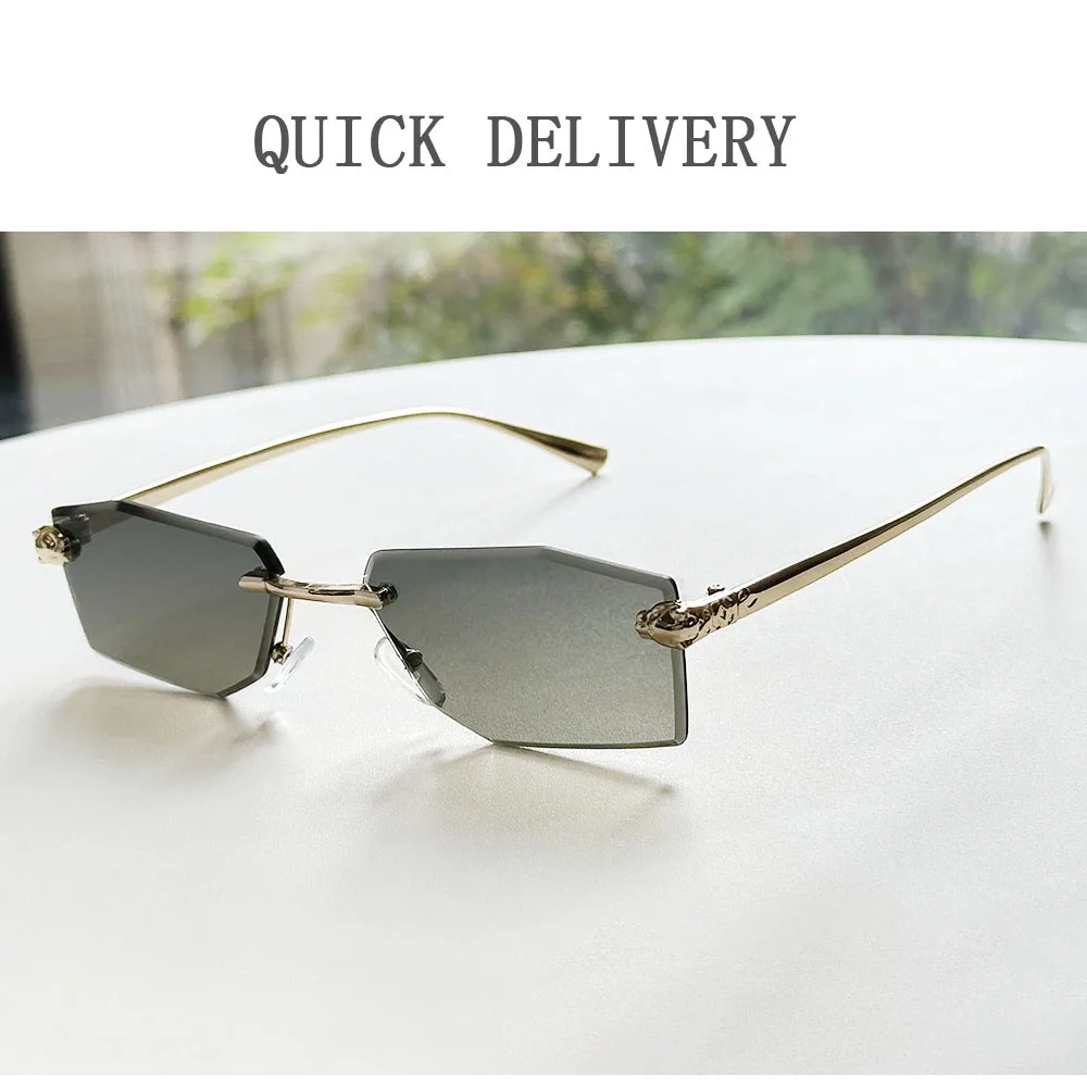 2026 randlose Sonnenbrille Frauen Vintage Luxus Mode Gläser Shades Dropshipping Luxe Lentes De Sol Mujer Lunette Soleil Femme – Detail 9