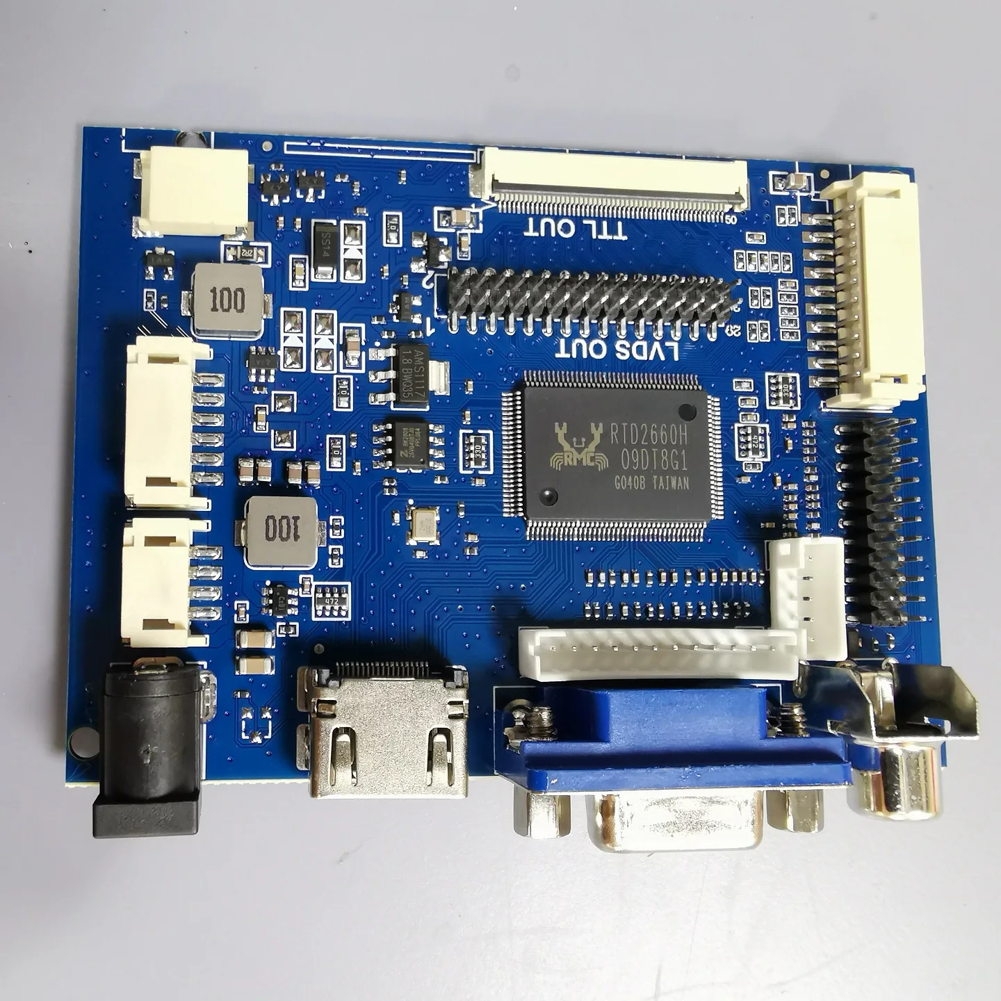 LCD screen LVDSTTL50P interface universal driver motherboard-freeprogramissuitableforthescreenwithascreenvoltageof3.3V