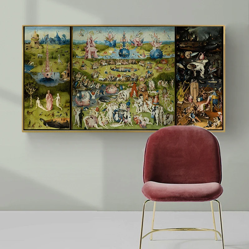 The Garden Of Earthly Delights Hieronymus Bosch Art Print Poster for Wall Abstract Canvas Painting Decorative Pictures Bedroom