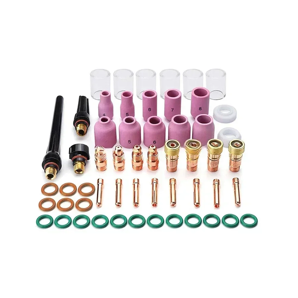 

55pcs Practical Welding Torch Accessories Kit Copper Electrode for Argon Welding Tools Professional Use and Reliable