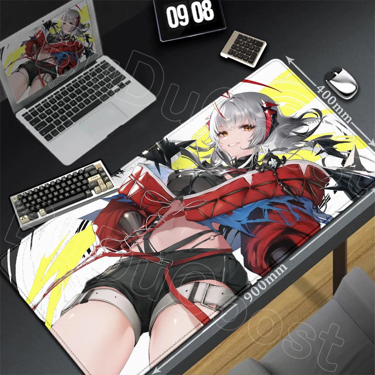 

900x400mm Mouse Pad Washable PC Desk Mats New Arknights Endfield Vishdale Lock Edge Laptop Keyboard Carpet Anime Girl Gaming Rug