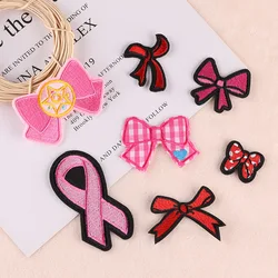New Cute Bow Embroidery Cloth Sticker Clothing Accessories DIY T-shirts Stickers Iron on Patches Cheap Items