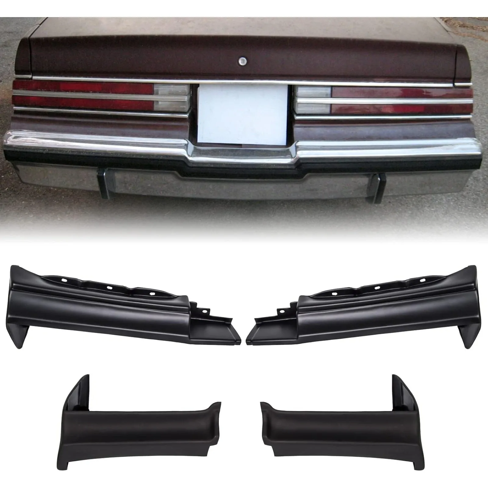 US  Bumper Filler Set Compatible with 1981-1987 Buick Regal Grand National 4PCS