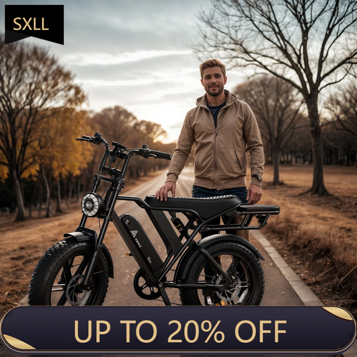 

SXLL European Union/UK Stock Dual Motor 1200 Watts Electric Bike Fat Tyres Hydraulic Disc Brake Suspension Legal Off-Road Use 60