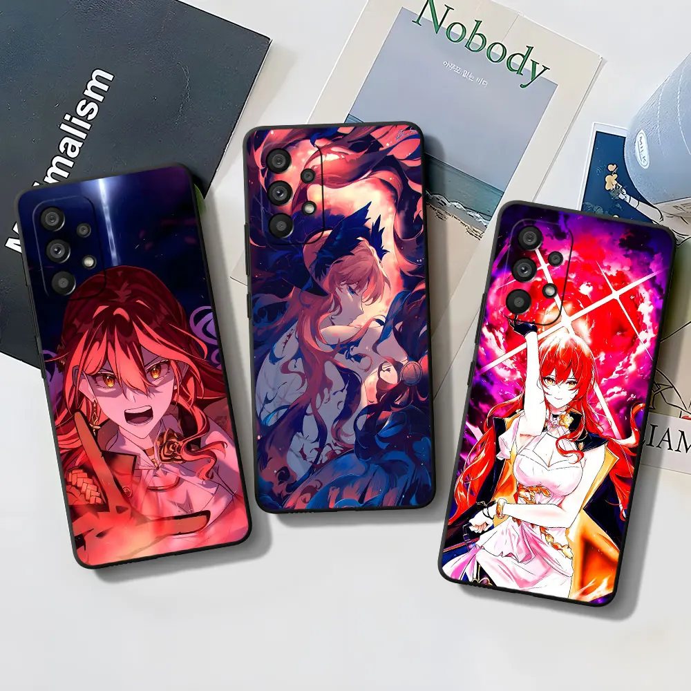 Phone Case for Samsung Galaxy A15 A55 A16 A54 A34 A12 A14 A33 A21s A17 A53 A35 A51 A57 A11 A22 TPU Cover Star Rail Murata Himeko