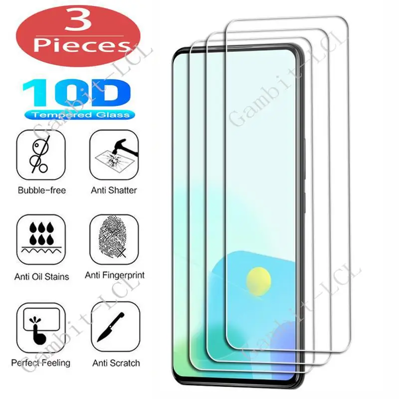 3Pcs Tempered Glass For ZTE Axon 30 5G 30S A41 Travel Blade A52 Lite A72 4G 5G Nubia Z40S V40s Pro Screen Protector Cover Film