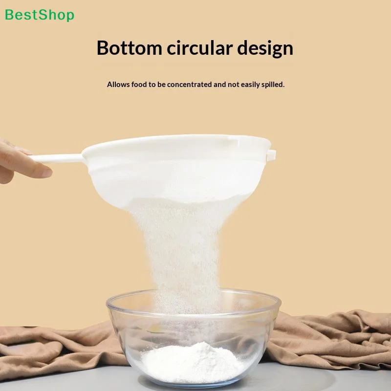 ✔Ultra Fine Mesh Mesh Strainer With Handle Mini Plastic Colander Separation Net Food Juice Strainer Yogurt Mesh Sieve