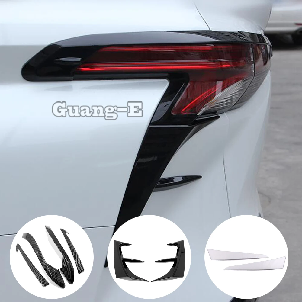 

For Toyota Sienna 2021 2022 2023 Rear Tail Light Lamp Cover Trim ABS/Stainless Steel Eyebrow Car Accessories Decoration Frame