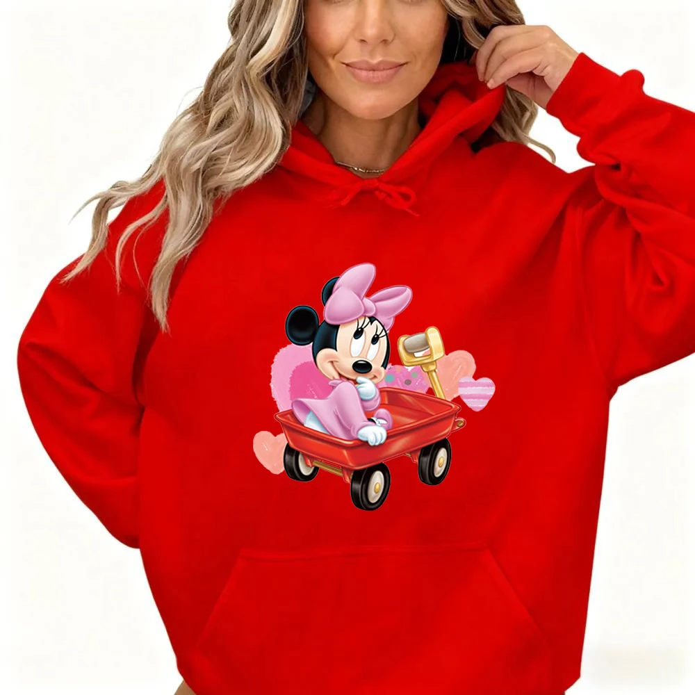 Disney Mickey Minnie Fashion Hoodie Disney Element Pattern Printing Casual Daily Comfortable Breathable Sweater