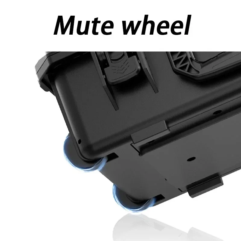 صندوق أدوات عجلة التسوق المحمول، صندوق تخزين معدات قوي ومتين، معدات عمل متعددة الوظائف مقاومة للماء