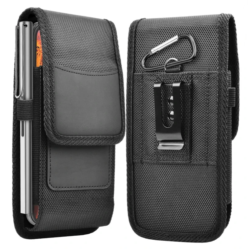 Bolsa de teléfono móvil para hombre, riñonera de tela Oxford, tarjetero, bolsillo