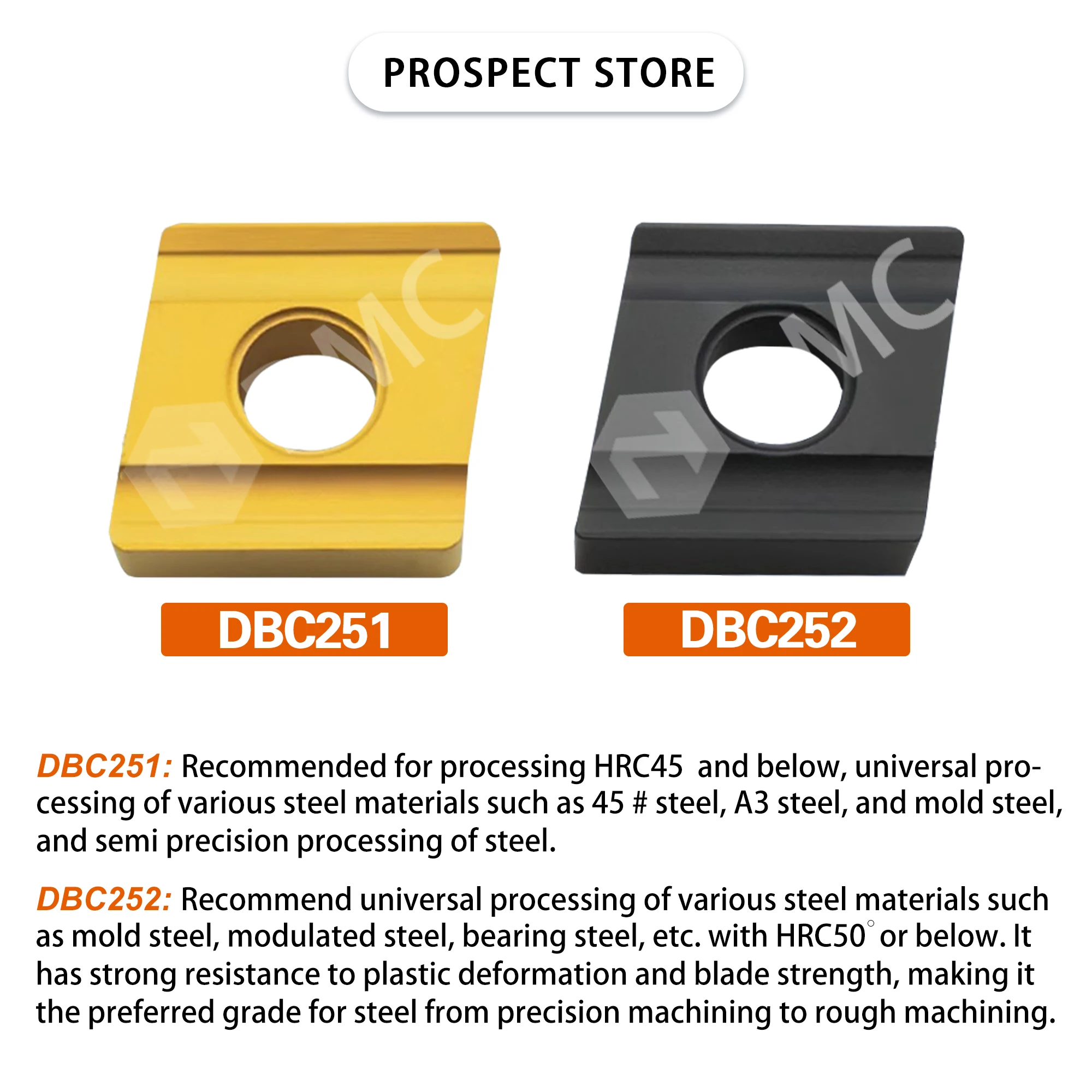 CNMG120404R/L-ZC CNMG120408R/L-ZC DBC251/252 Numerical Control Lathe High-Quality Turning Blades Wear-resistant Cutting Cutters