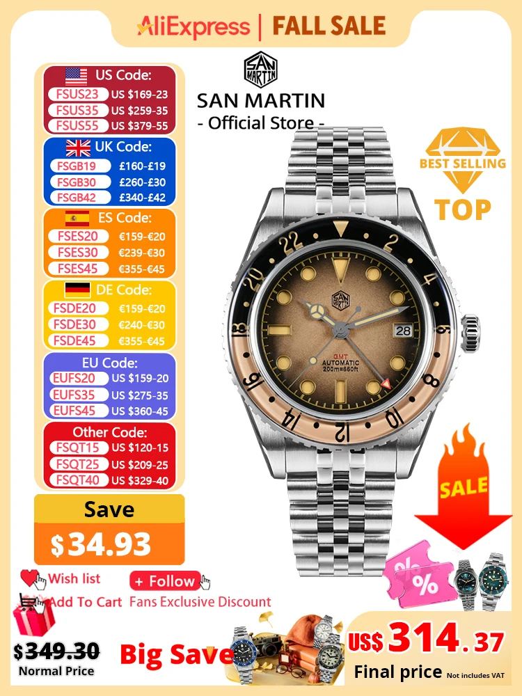Luxury Watch La - San Martin 2025 Herenhorloges Retro NH34