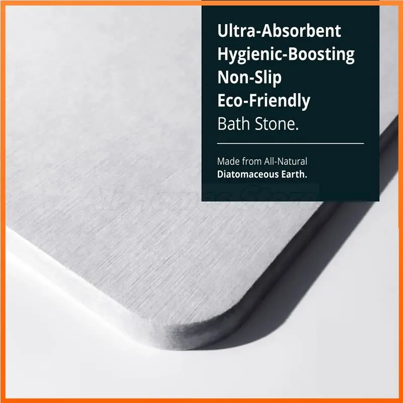 Stone Bath Mat for Bathroom Stone Shower Mat Diatomaceous Earth Mat Non-Slip Super Absorbent Quick Drying Mats Diatomaceous Mats