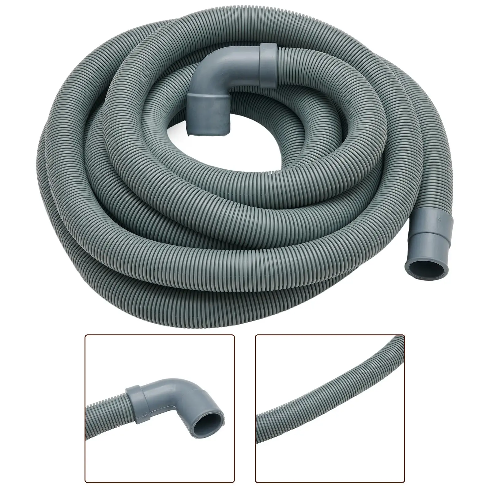 

4Metre Drain Hose Waste Pipe, Extension Pipe for Outlet or Connecting Pipe, Enhanced Durability with PP Material