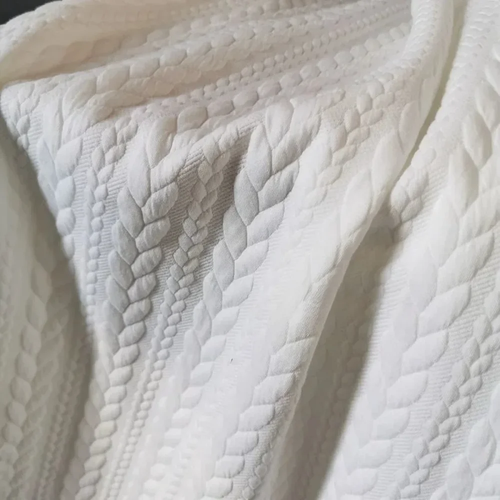 

Twisted Texture Knitted Barley Ear Fabric Fashion Thick Sweater Sweater Pants Clothing Designer Diy Sewing Material Cloth