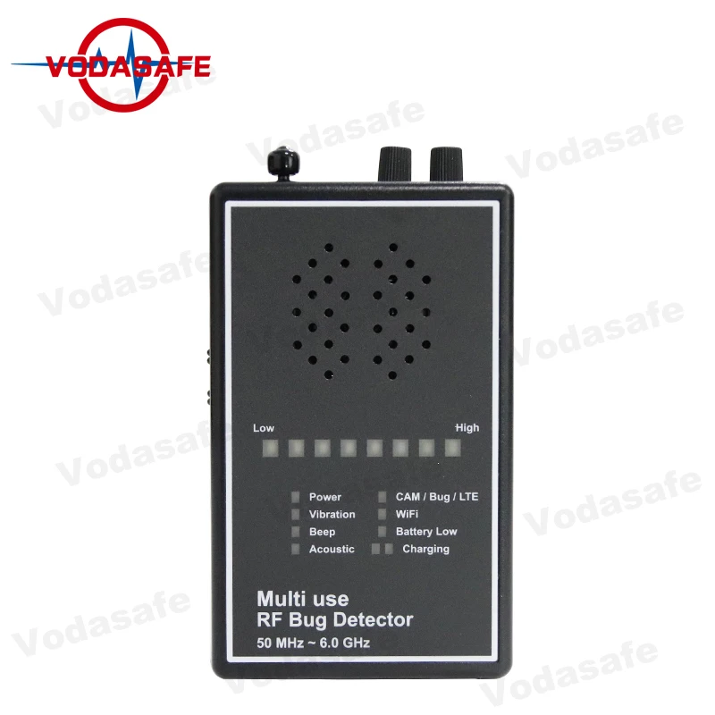 50 MHz ~ 6.0 GHz Spy Digital Microphone Detector Radio Frequency Detector Detecting Wireless Camera