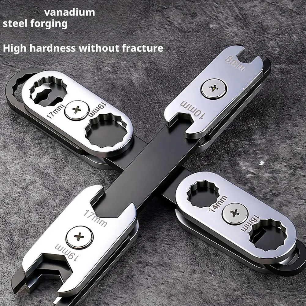 Универсальный ключ Torx 8 в 1, сливовый ключ, автомобильный ремонтный ключ, регулируемый портативный на 360 градусов °   Вращающийся механический инструмент