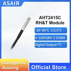 ASAIR AHT2415C Stainless Steel Temperature and Humidity Probe High Accuracy