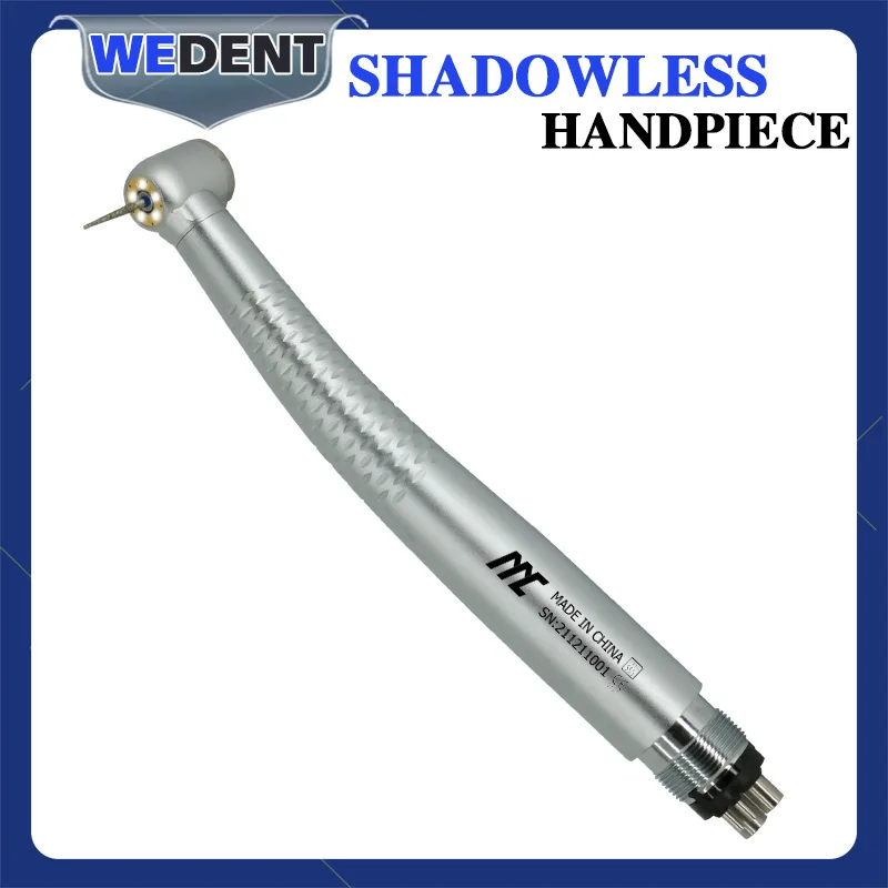 Dental 5 LED Shadowless High Speed Handpiece E-generator Standard head Push Button 5 Water Spray 2/4 holes turbine