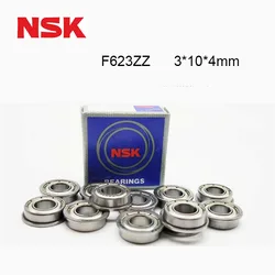 Original NSK Bearing F623ZZ Flange Bearing 3x10x4 mm ABEC-9 ( 5/10PCS ) Flanged F623 Z ZZ Import High Speed Ball Bearings