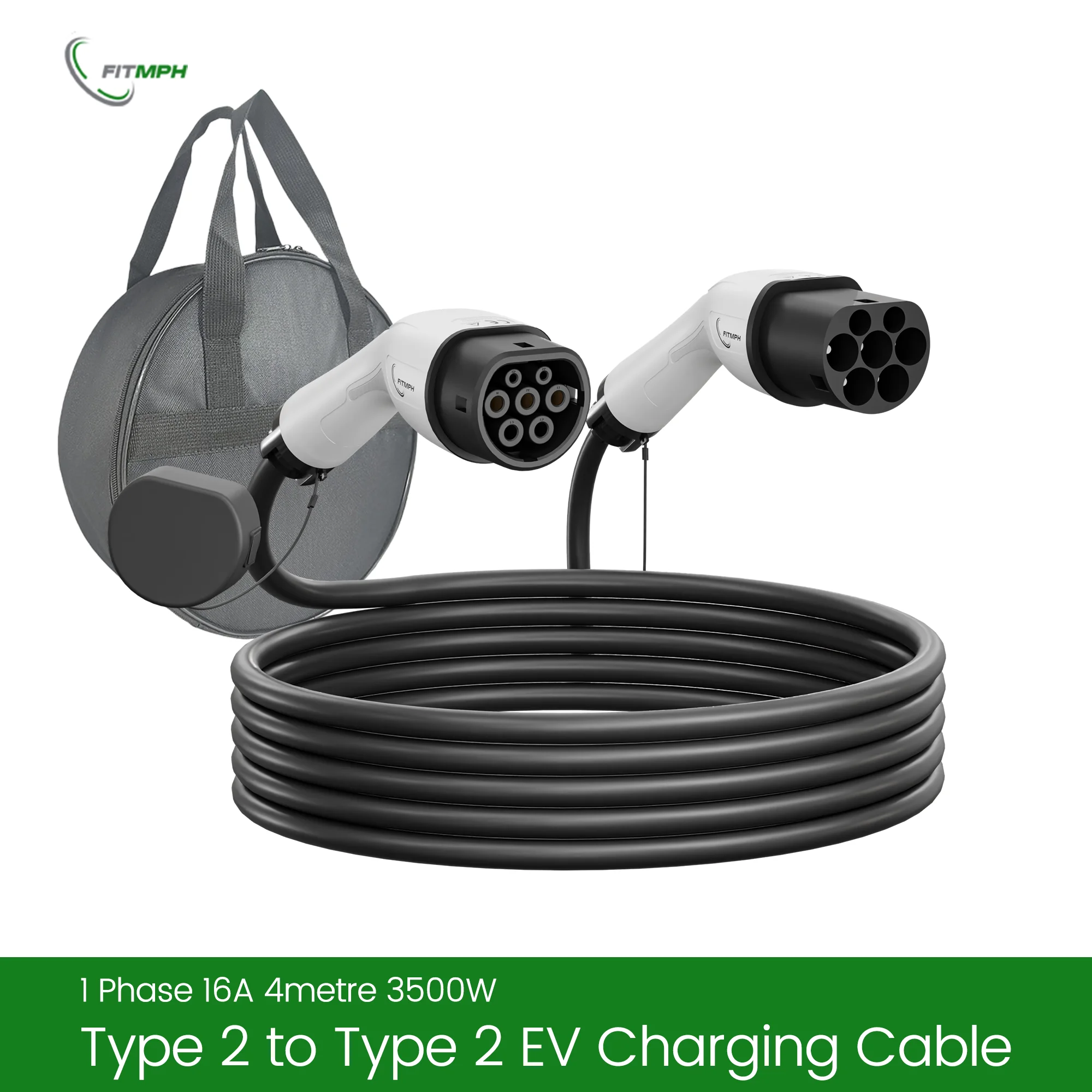 FITMPHEVCableChargingType2toType2,3.5kW16A1Phase4m,WithStroageBag,IEC62196-2EVChargingCableforEV&PHEV-AliExpress