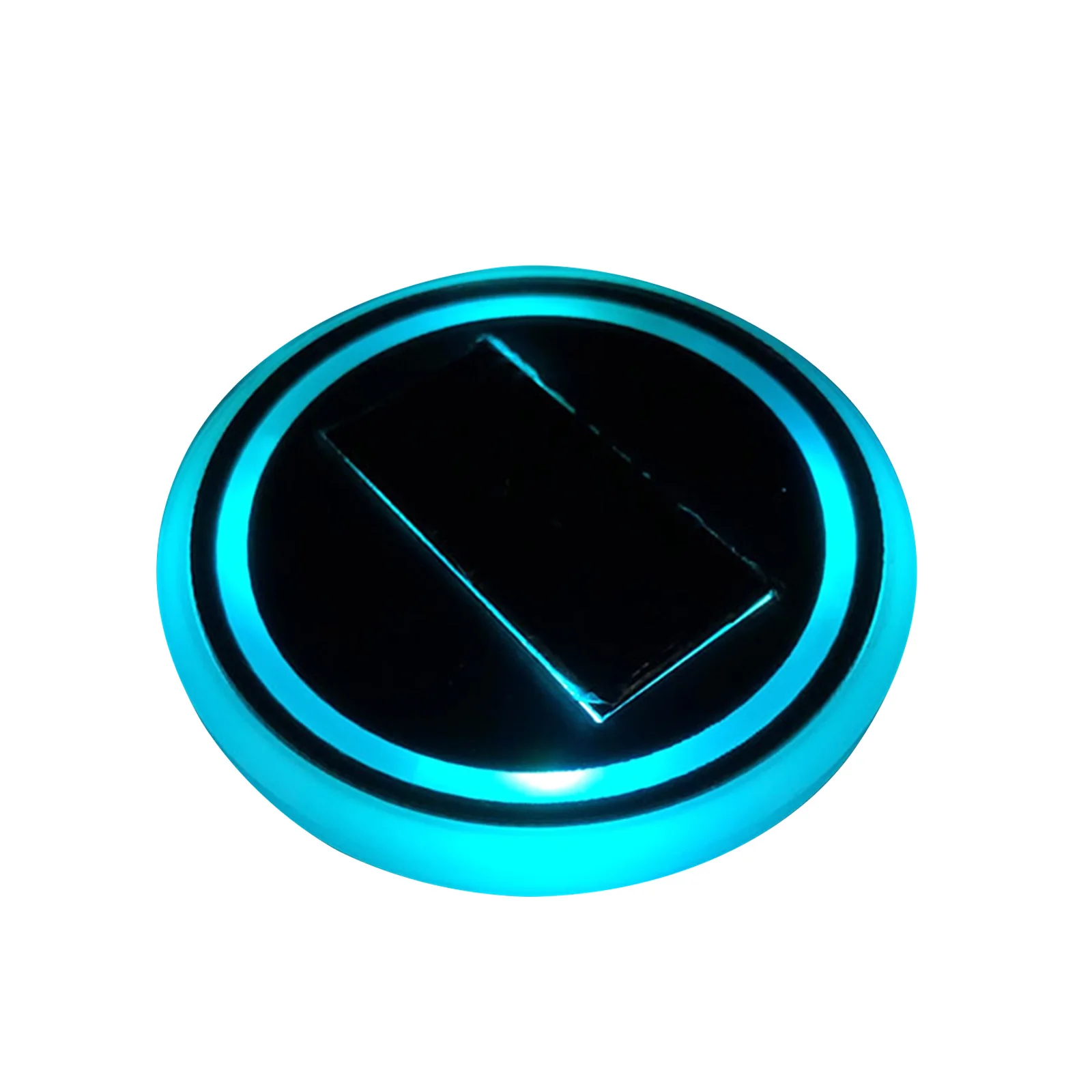 Solar Energy Single Ring Double Ring Solar Energy Car LED Light Water Coaster 7 Colorful USB Charging Car Atmosphere Light 2023