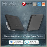 MOES New Star Ring Tuya Smart ZigBee3.0 Push Button Switch/Scene Switch Smart Life APP Remote Control Work with Alexa Google