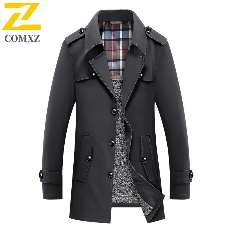 

Men MidLength Lightweight Windbreaker Outdoor Casual Loose Korean Style waterproof windproof Trendy Turn down Collar Trench Coat