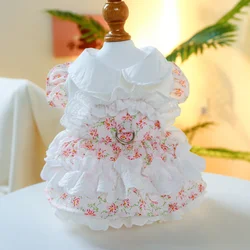 Pet Clothes Dog and Cat Clothing  Cute Breathable  Comfortable and Cool Princess Tutu Dress Spring Tea Party Dress