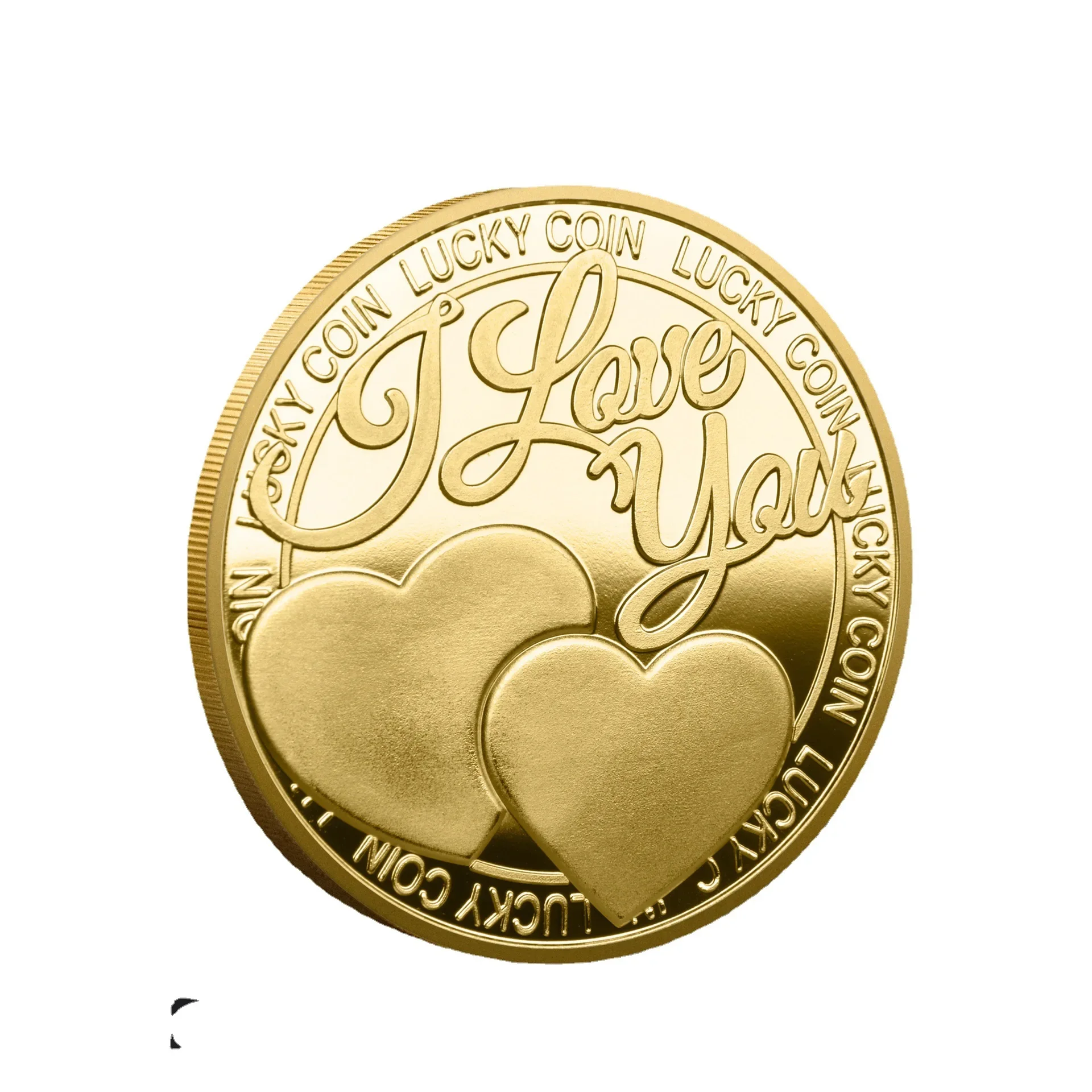 Colección de monedas, recuerdo de amor, moneda conmemorativa, insignia de plata de imitación antigua, te amo más que puedo decir monedas de la suerte