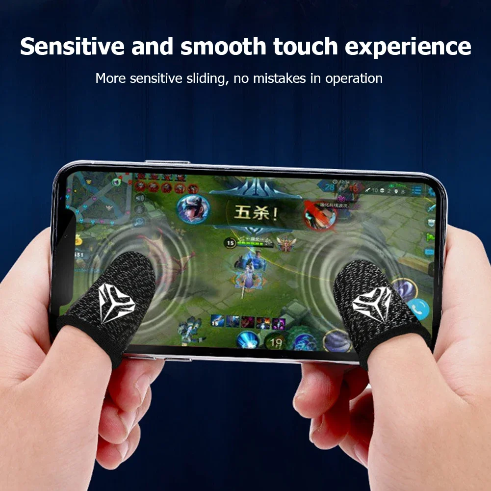 5/10Pairs Gaming Finger Sleeve Anti-slip Fingertip Cover Breathable Sweatproof Fingertips Thumb Gloves For PUBG Mobile Game image 2