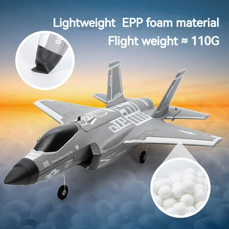 Flying Bearfx9635 Brushless F35 التحكم عن بعد Rc هواية نموذج طائرة-جناح ثابت لعبة مقاتلة حقيقية محاكاة 4-قناة التحكم