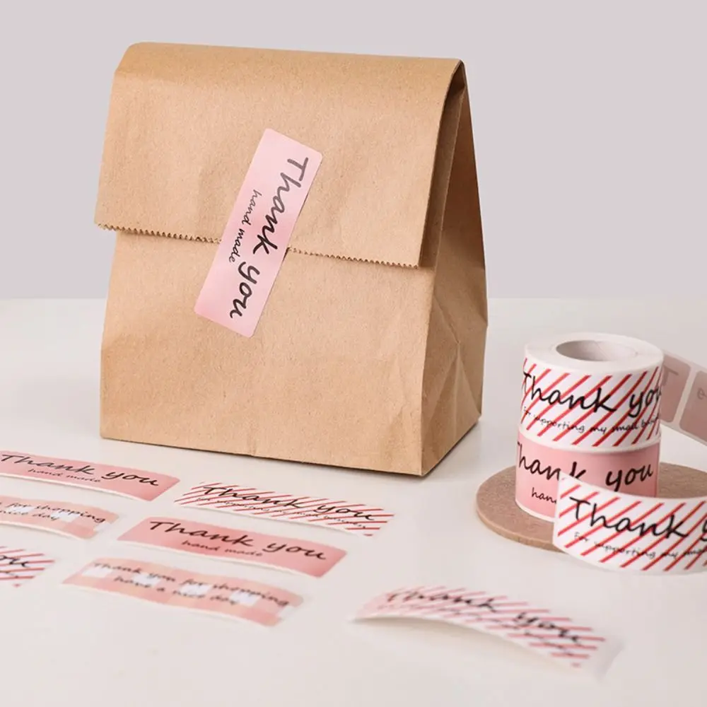 120 stks/rol Sticker Decor Dank U Sticker Ronde Afdichting Sticker Craft Supplies Handgemaakte Ambachten Sticker Praktisch