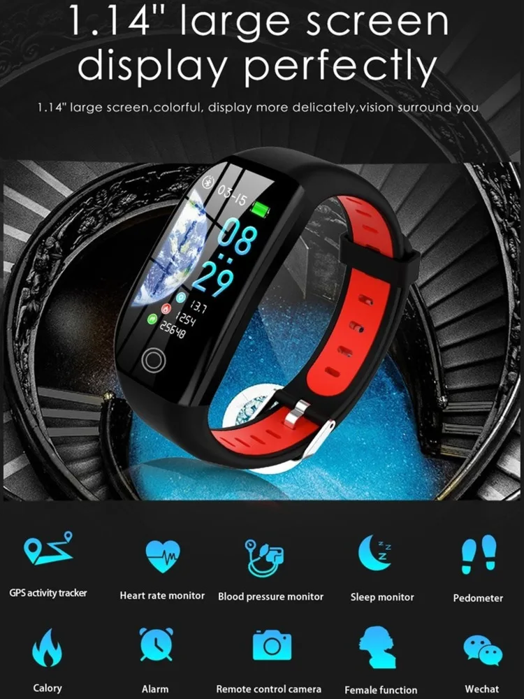 2024 Smart Bracelet GPS Tracker Sport Wristband Sleep Heart Rate Blood Pressure Monitor Pedometer Bluetooth Band Men Women Watch