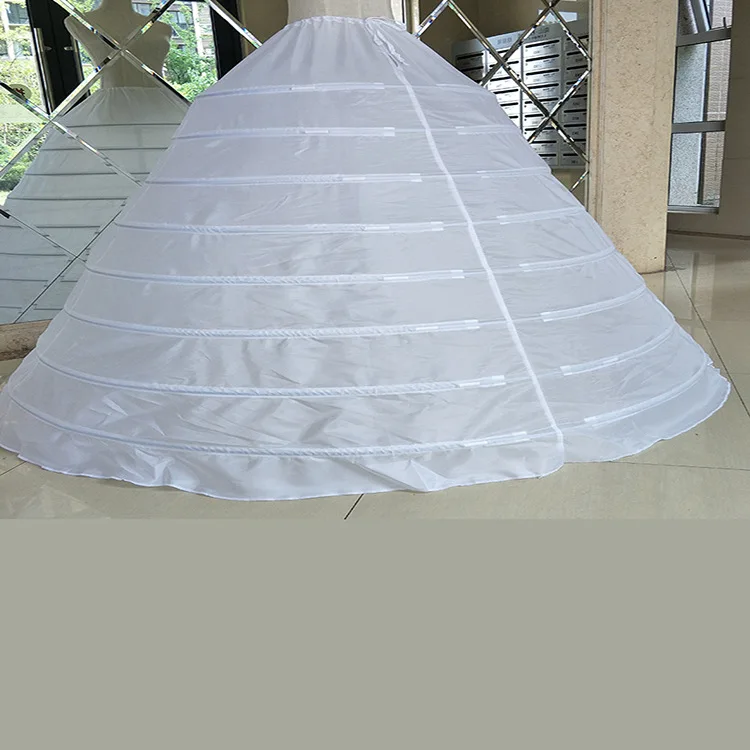 8 Hoops Puffy Wedding Petticoat Bridal White Dress 130 cm 150 cm in Maximum Diameter 2022