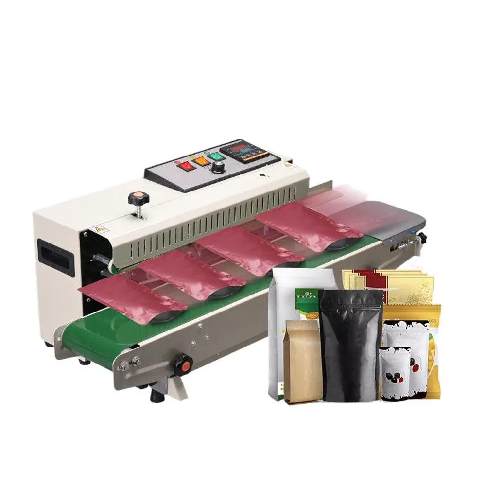 FR-900 Plastic Bag Packaging Band Sealing Machine Sealer Auto Horizontal Bag Sealer Continuous