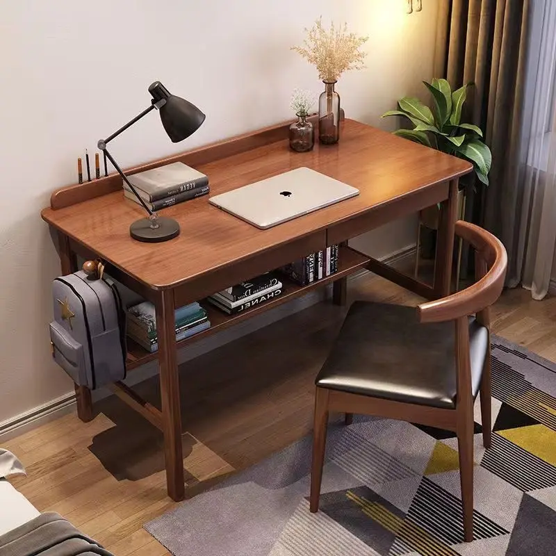 

Nordic solid wood desk ins simple modern home student study table Japanese desktop computer desk writing desk