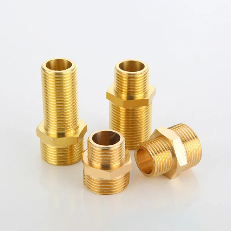 10 قطعة 1/2 "3/4" النحاس عرافة الحلمة وصلة أنابيب BSP ذكر الموضوع محول سريع مقرنة مدخل الأنابيب المشتركة الملحقات