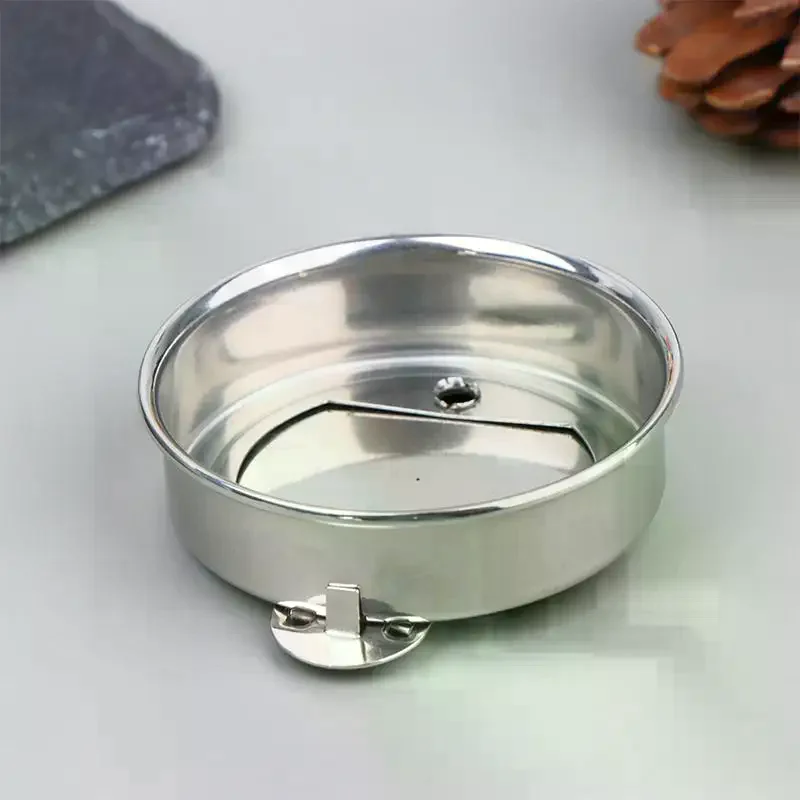 Stainless Steel Mini Alcohol Furnace Ignition Cover With Handle Anti Scalding Windproof Barrier Fuel Fire Extinguishing Cover