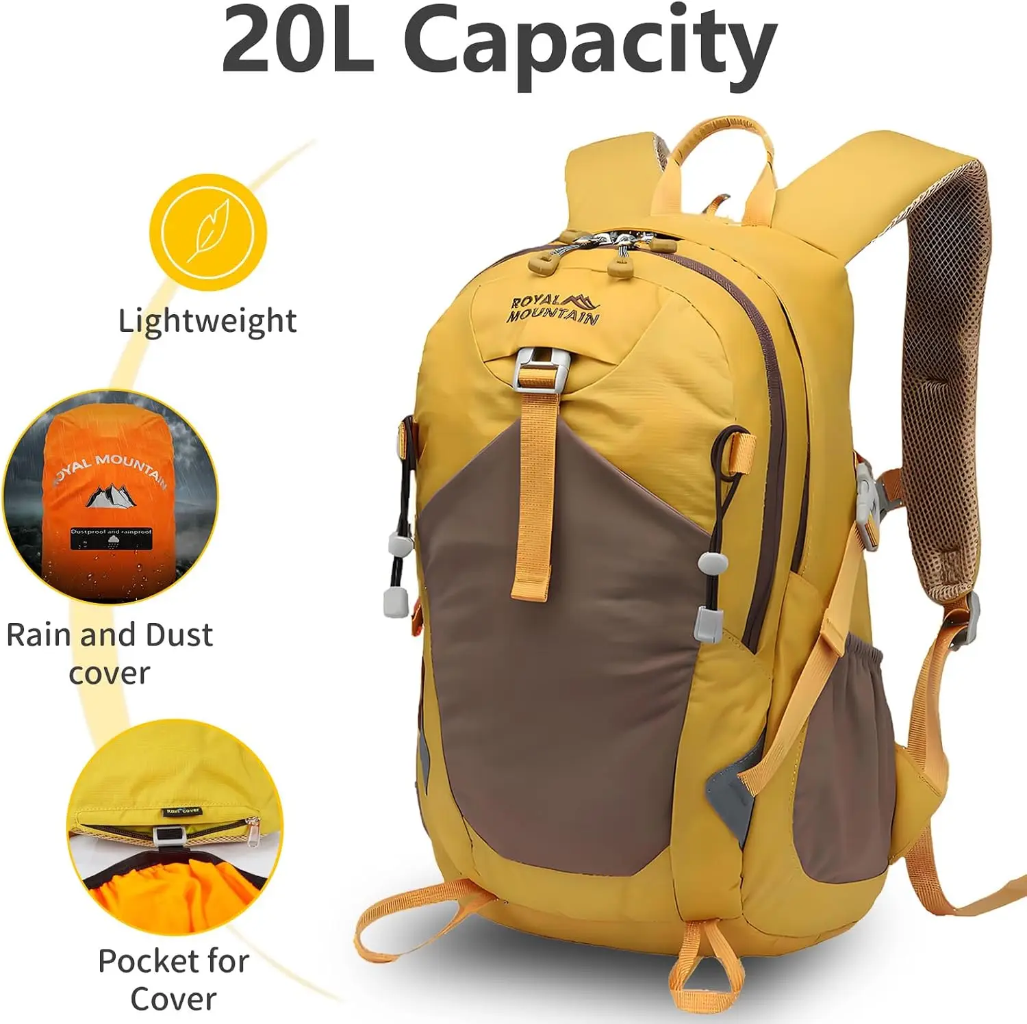 2026 New Upgrade Small Hiking Backpack, 20L Lightweight Travel Backpacks For Men Women, Water Resistant Outdoor Day Pack, Ultral