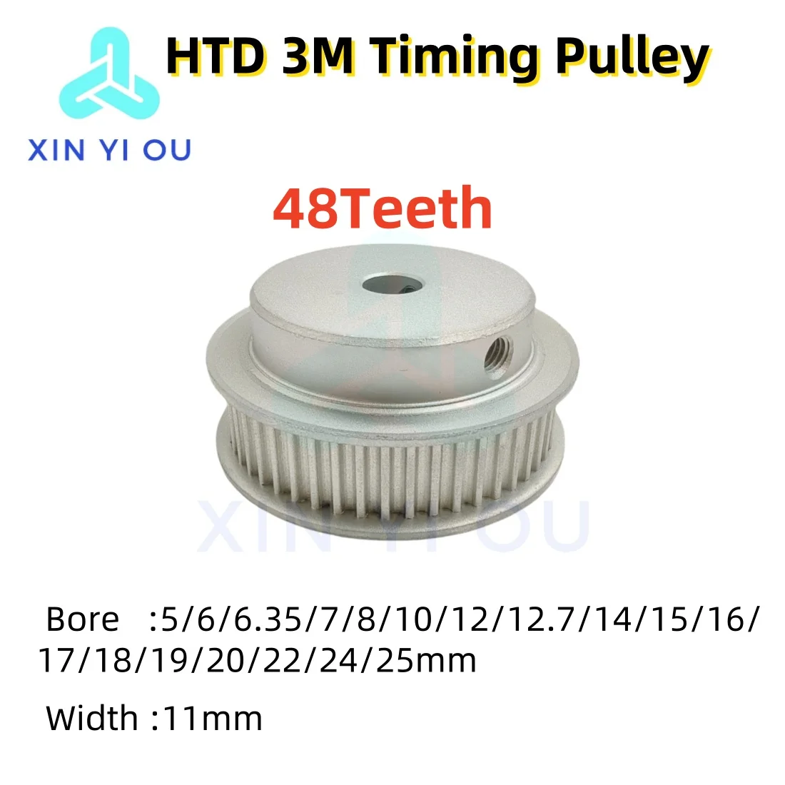 HTD 3M Timing Pulley 42/44/45/46teeth-BF Type Bore 5/6/8/10/12/14/15mm  Belt Width11mm3M Synchronous Wheel