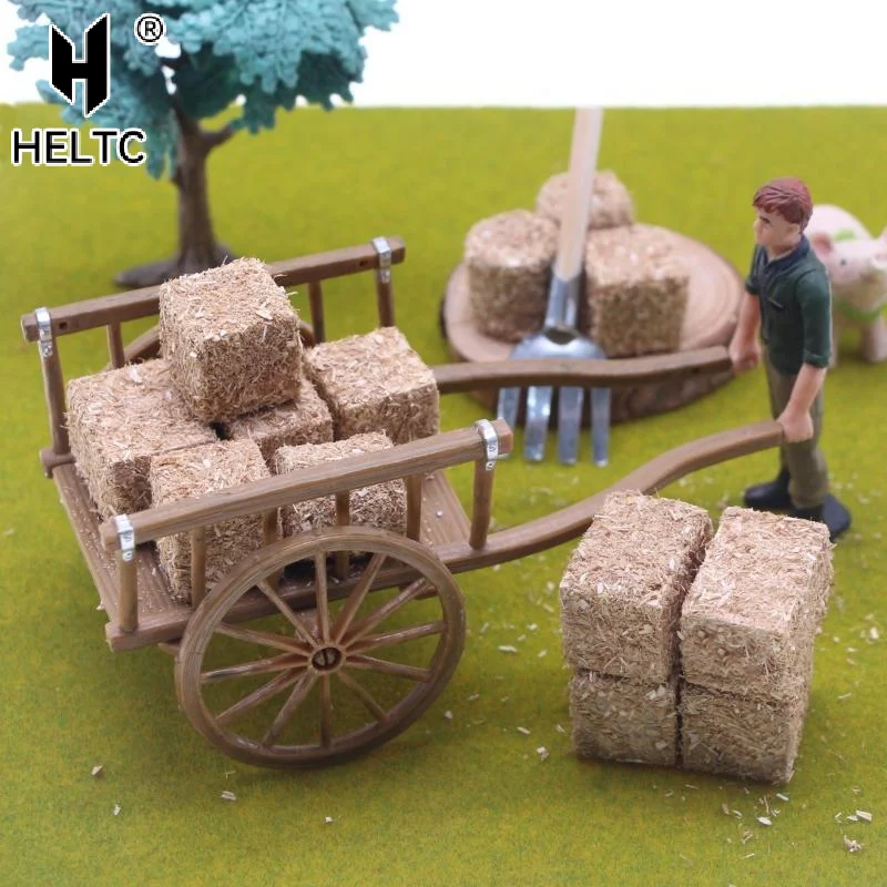 Miniature Hay Bales With Realistic Textured Design High Simulation For Dollhouse Farm Diorama Micro Landscape Decoration