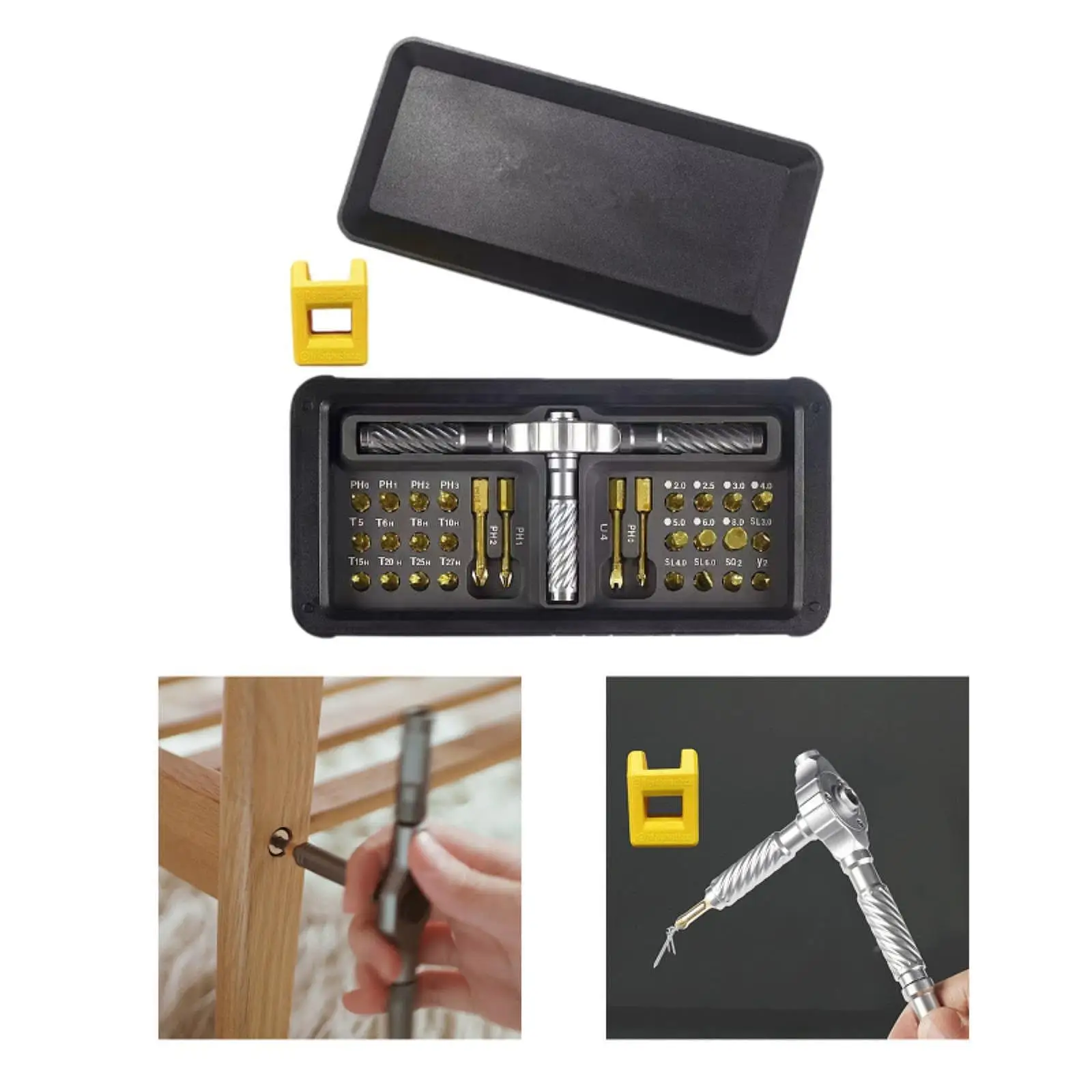 

30 in 1 Ratchet Screwdriver Set Household Repair Tool Kits Compact Portable 28