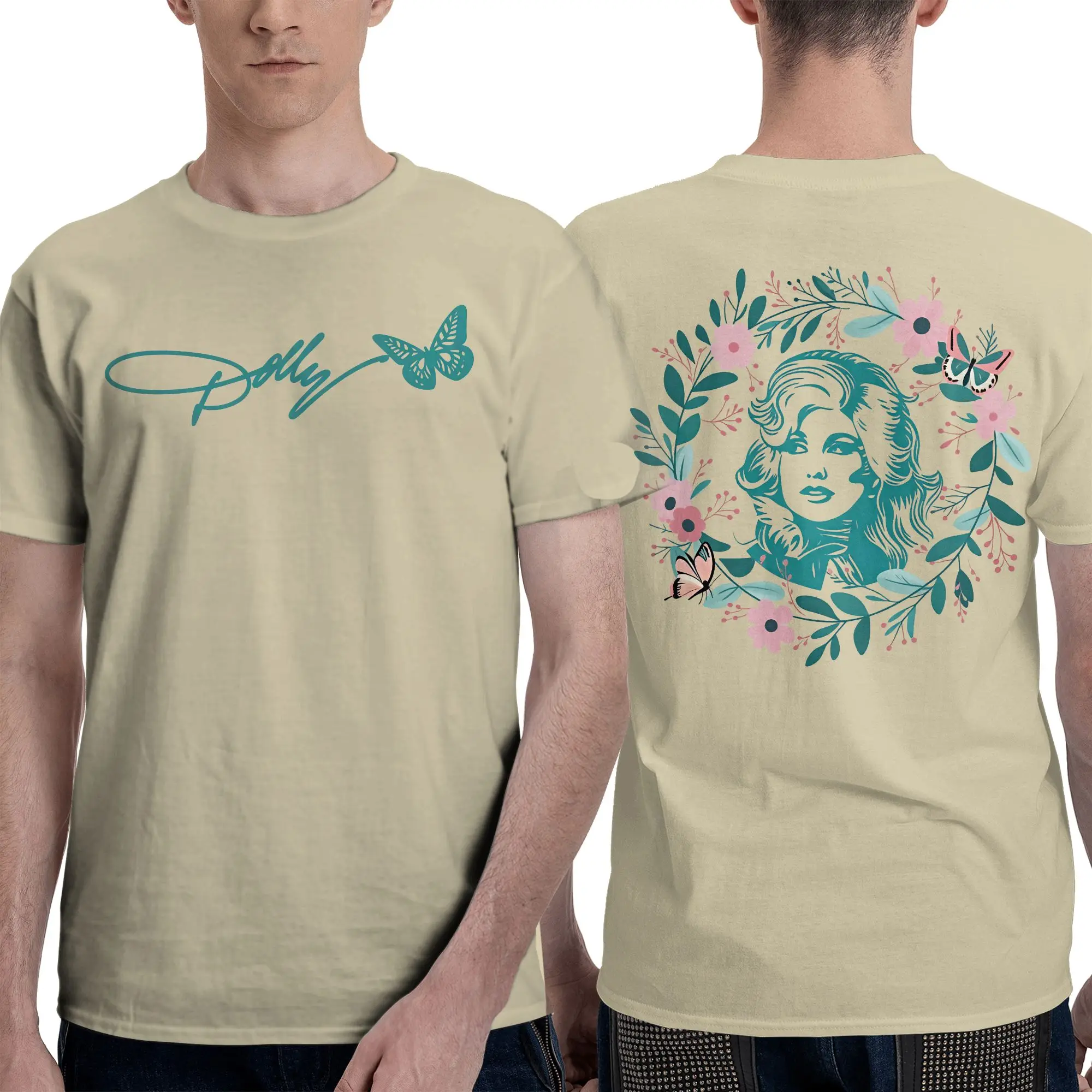 Men T Shirt Dolly Parton T Shirts Fashion  Summer Tees Awesome Printed Pure Cotton Tops Gift