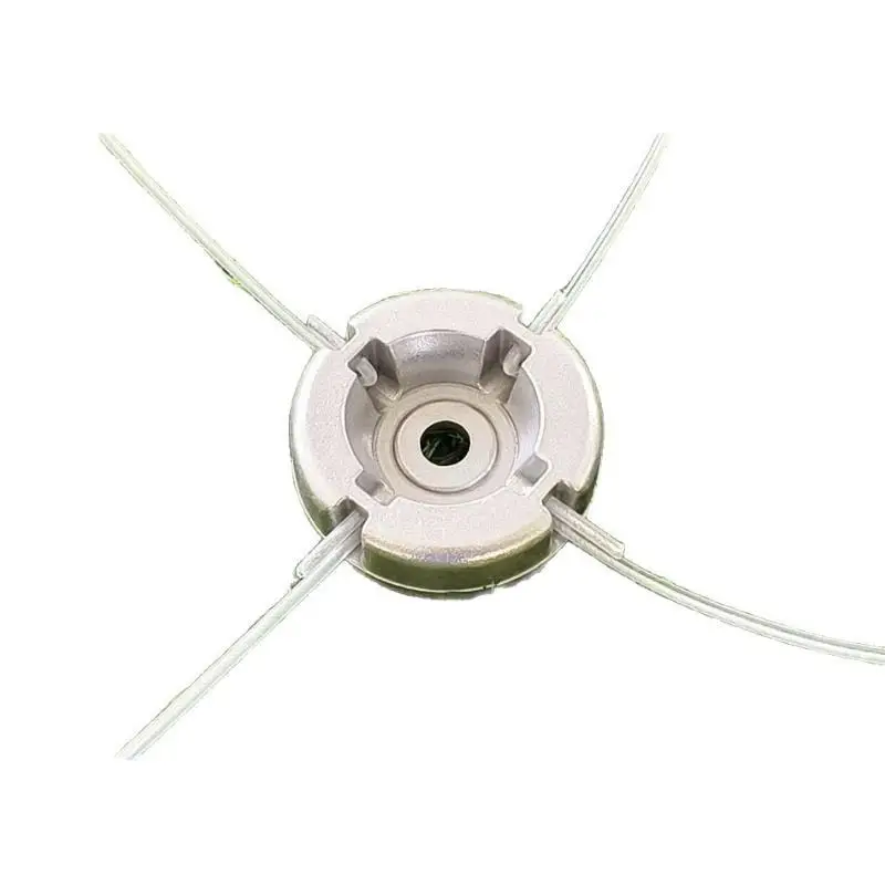 Universeller Rasentrimmerkopf aus Aluminium mit 4 Fäden, Rasentrimmerkopf mit Gewinde, Nylon-Schnur für Rasenmäher, Silber – Detail 8