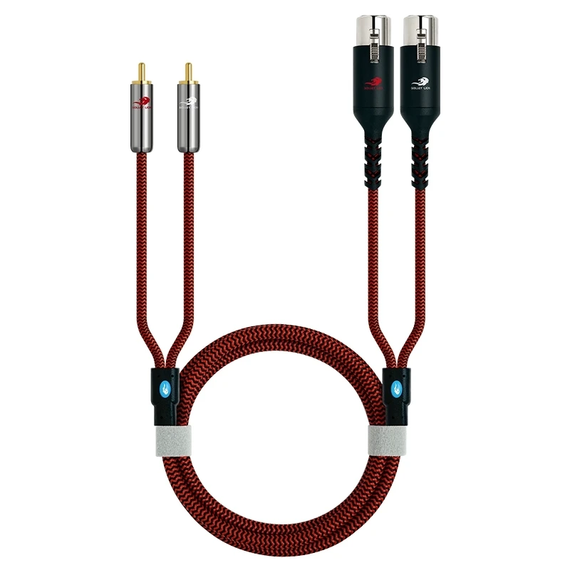 Cable de Audio Dual XLR hembra a 2 RCA macho para amplificadores, consolas mezcladores, CD, DVD, sistema de altavoces estéreo HiFi para el hogar, cables blindados